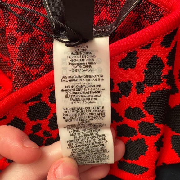 BCBG Fenella Top in Red Jewel Cheetah Print NWT - Picture 5 of 6